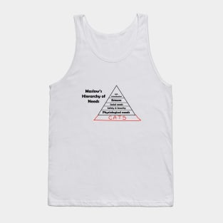 Maslow's Hierarchy of Cats Tank Top